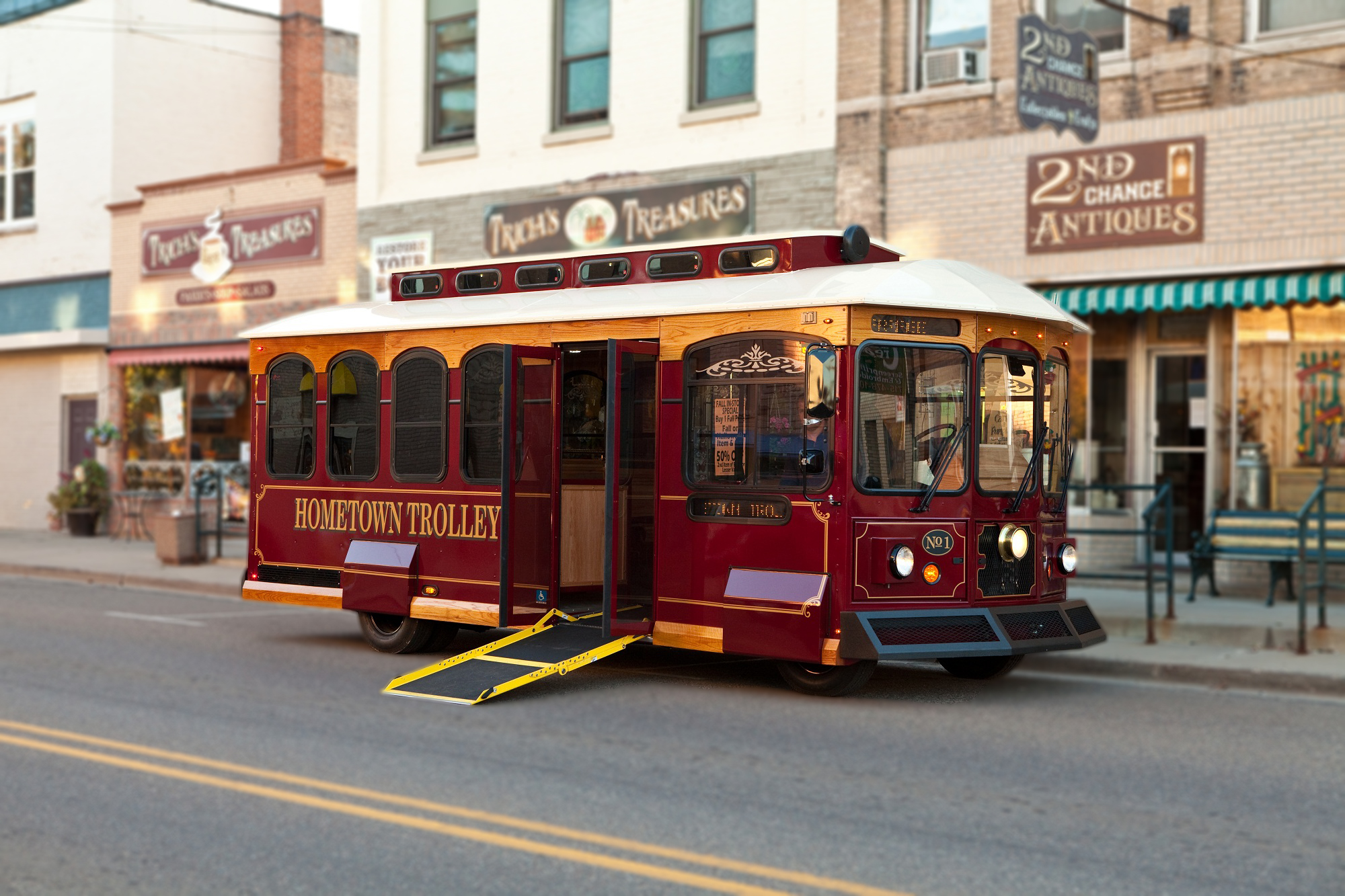 TROL7102 - New Hometown Low Floor Carriage ADA Trolley