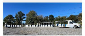 TRAM6258 - Used Chance Tramstar Power Car & Three Trailers Set - Diesel - Qty. 2 Sets